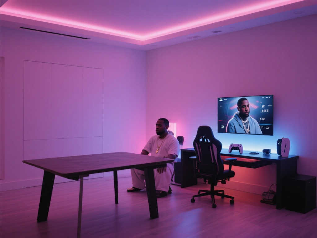 侃爷晒PS5游戏室遭网友调侃：连桌子都不配，过于简陋！